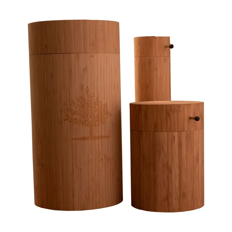 Urna de bambú, urna elaborada en bamboo