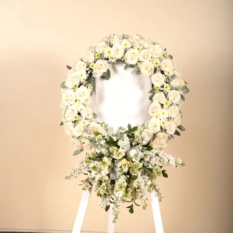 Corona grande, arreglo floral sofisticado