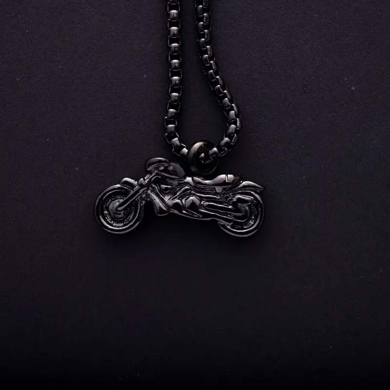 Dije cinerario Motocicleta, dije y cadena portador de cenizas en forma de motocicleta