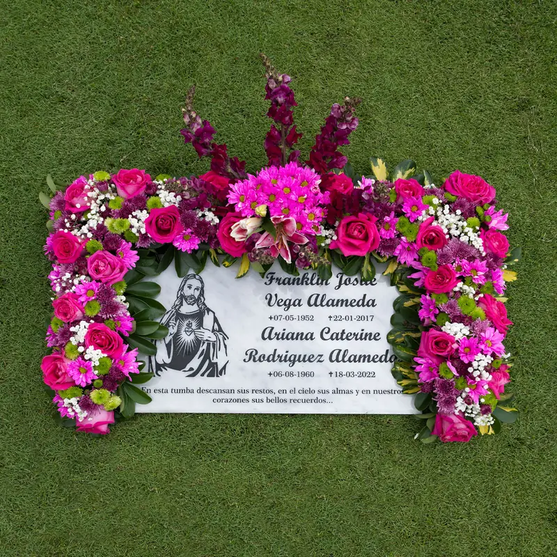 Medio marco de lote fucsia, 1/2 marco de lote decorado de flores fucsia
